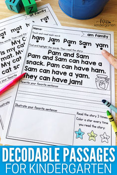 printable worksheets for kids to practice reading and writing with their own words