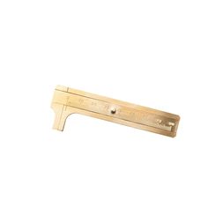 a wooden ruler on a white background with no one around it to see the scale