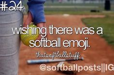 a person holding a baseball in their hand with the caption saying wishing there was a softball emoi