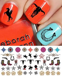 Country & Western Nail Art Waterslide Decals Set#2 - Hors... https://www.amazon.com/dp/B01250PXIG/ref=cm_sw_r_pi_dp_x_SWtEybKBQAAZE Country Nail Designs, Horse Nail Art