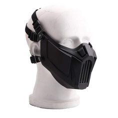 Black Mask Techwear Techwear Mask, Techwear Accessories, Futuristic Mask, Black Techwear, Half Mask, Half Face Mask, Cool Masks, Face Mask Design, Face Protection