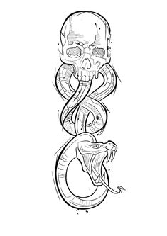 Harry Potter Drawings Slytherin, Snake Drawings Cute, Slytherin Snake Drawing, Harry Potter Snake Tattoo, Snake Woman Tattoo, Harry Potter Tattoos Slytherin, Drawing A Snake, Slytherin Drawing, Slytherin Tattoo Ideas