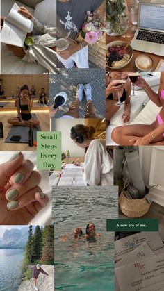 Better Yourself Aesthetic, Slow Life Aesthetic, Vision Board Themes, Vision Board Wallpaper, Vision Board Pictures, Dream Vision Board, Healthy Lifestyle Habits