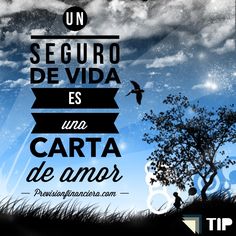 a poster with the words seguro de vida es una carta de amar