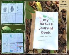 the nature journal is open and ready to be used as a printable book for kids