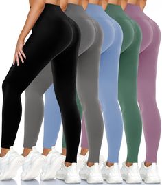 PRICES MAY VARY. 92% Polyester, 8% Spandex Imported BASIC BLACK LEGGING - Keep your off-duty style cool but comfortable and indulge in a pair of ultra-soft leggings. Featuring an elasticated fit and curve hugging shape, these simple leggings are completely staple. HIGH WAIST TUMMY CONTROL - A full-length legging with tummy control these pants give you a slim figure while staying in place better when running, jumping or exercising. SOFT FABRIC - You will love our leggings once you put them on and experience a perfect combination of softness and stretchiness. They are made from 92% polyester and 8% Spandex to give you freedom of movement no matter what you’re doing. These super soft leggings will gently caress your lower half like a second skin. APPLICABLE OCCASION - Grab a pair of black leg Soft Tummy, Colored Leggings, Coloured Leggings, Floor Workouts, Athletic Workout, Athlete Workout, Leggings For Women, Soft Leggings, Squat Proof