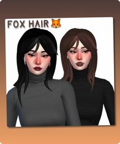 Sims 4 Hairstyle CC: Stylish FOX Hair by Wasteiands