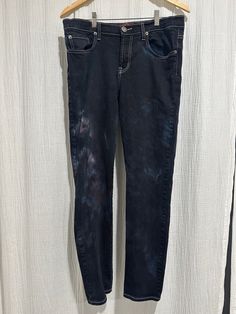 Here's an ice-dyed pair black pants, size 36, length 39" inseam 28", while the color is mostly black, the stitching is white, and you can see some aberrations throughout the pants. Please note that because this was ice-dyed there is the possibility that through washing the colors may run, which personally I find very lovely as it changes however you definitely want to only wash this with other black clothing. Black Clothing, Ice Dyeing, Hand Dyeing, Black Pants, Favorite Outfit, Blue Black, Gender Neutral, Art Collection, Stitching