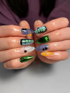 #gelx #nailinspo #gelnails #gelxinspo #koreannailart#y2knails #3dnails #koreannails #airbrushnails #trendynailsideas Xg Inspired Nails, Charli Xcx Nails, Xg Nails Inspired, Charlie Xcx Brat Nails, Gorpcore Nail, Nct Nails, Y2k Nails Airbrush, Korean Nail Art, Korean Nails