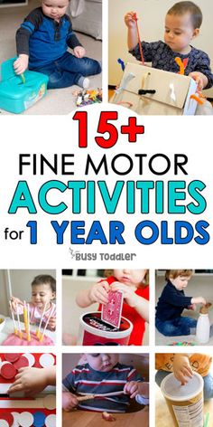 30+ Easy Activities for 1 Year Olds - Busy Toddler Baby Activities 1 Year, Young Toddler Activities, Toddler Fine Motor Activities, Fun Indoor Activities, Baby Education