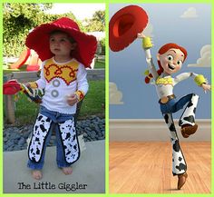 diy halloween costume Diy Jessie Costume, Jessie Halloween, Disfraz Toy Story, Homemade Costumes For Kids