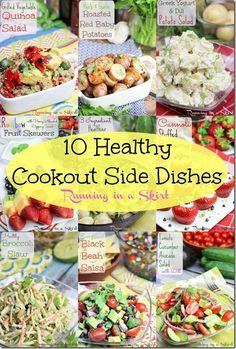 10 healthy cookout side dishes running in a skirt