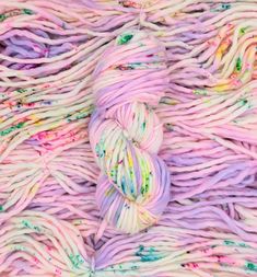 the yarn is multicolored and has sprinkles on it's sides