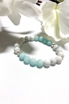 Enjoy The Present, Stone Bead Jewelry, Healing Stones Jewelry, Be Here Now, Lava Bracelet, Diffuser Jewelry