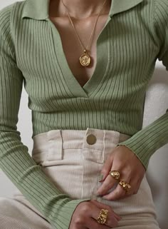 Shoe Wardrobe, Spring Knits, Miuccia Prada, Wardrobe Ideas, Mode Inspiration, Green Sweater