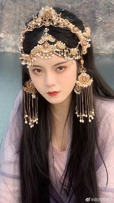 Chinese Head Accessories, Yaorenmao Ririchiyo, Asian Headdress, Chinese Headpiece, Hanfu Headdress