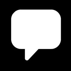 a white speech bubble on a black background