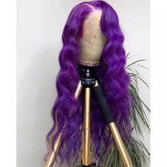 Peruvian Hair Lace Front Wig Body Wave Purple Color Cheap Hair Extensions, Lux Hair, Hair Colorful, Cheap Hair Products, Peruvian Hair, Human Hair Lace Wigs, Front Lace Wigs Human Hair, Brazilian Human Hair, Hair Lace