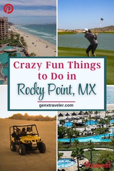 a collage of pictures with the words crazy fun things to do in rocky point, mn