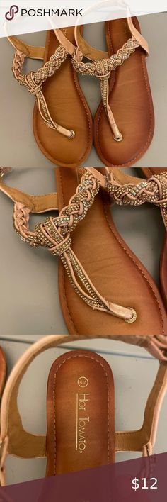 HOT Tomato Sandal girls size 4 rose gold pink rhinestones Rose Gold Pink, Thrift Shopping, Sandals Flip Flops, Pink Rhinestones, Flip Flops, Size 4, Rose Gold, Sandals, Fashion Design