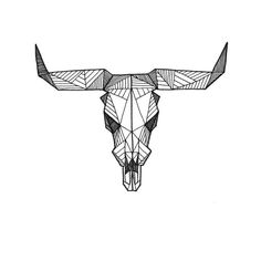 a bull's head made out of geometric shapes