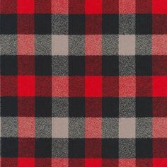 a red and black checkered fabric