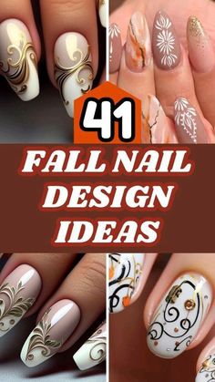 Early Fall Nail Ideas, Nail Designs For Autumn, Autumn Nail Designs, November Nail Designs, Halloween Nails Diy, Stunning Nail Designs, November Nails