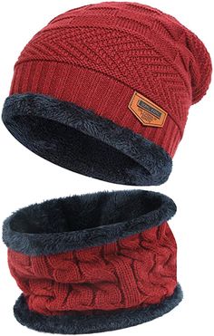 Men's & Women's Winter Warm Knit Beanie Hat Scarf Set Winter Beanie Hat Scarf Sets Warm Knit Hat Thick Fleece Lined Winter Hat for Men Women Material: Acrylic knit & fleece lining Gender: Male or Female Season: Spring, Autumn and winter Hat Circumference: 22"-23.6"; Circle Scarf Circumference: 19.7"-27.6". Gloves: One Size Fits Most More Details for Fleece Lined Winter Beanie Hat Scarf Set Acrylic Polyester Pull On closure Hand Wash Only Material: Premium quality stretchy acrylic. The inner is m Winter Beanie Hat, Crochet Beanie Hat, Winter Hats For Men, Hat And Scarf Sets, Winter Cap, Winter Outfits Men, Winter Hats Beanie, Circle Scarf, Hat Scarf