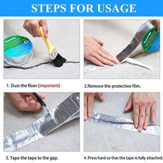 instructions for using tape to protect the floor from scratches and tears in your home