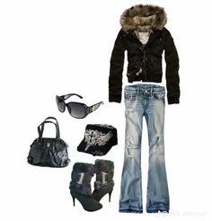 Drainer Girl Outfit, Winter 2000s Fashion, Winter Y2k, Y2k Winter