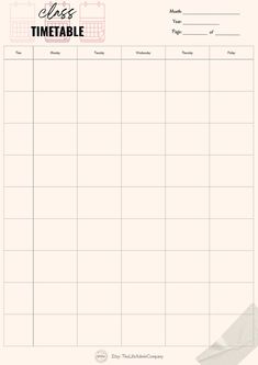 the printable timesheet is ready to be used as a reminder for someone's time