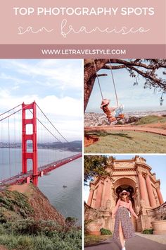 the golden gate bridge in san francisco with text overlay that reads top photography spots san francisco