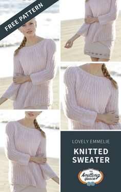 the knitting pattern for this sweater is very easy to make and looks great on any woman