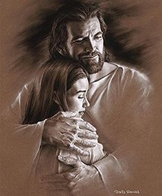 Peace- 11"x14" Wall Art Print Jesus Christ Hugging Child by David Bowman Religious Spiritual Christian Fine Art In His Arms, Jesus Christus, Jesus Pictures, God Jesus