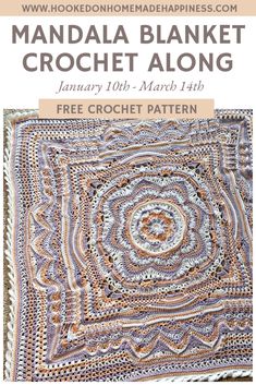 an image of a crocheted blanket with the words, free crochet pattern