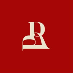 the letter r in white on a red background