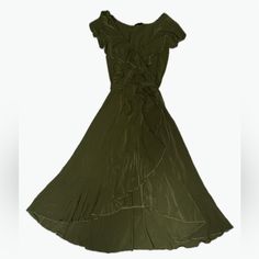 Item: Mid-Length Dress Color: Olive Green Size: Medium Brand: Ofeefan Previous Use: Never Worn Original Packaging: Yes Features: Short Sleeve, Ties In Mid Section Mid Length Dresses, Mid Length, Olive Green, Colorful Dresses, Midi Dress, Size Medium, Packaging, Womens Dresses, Green