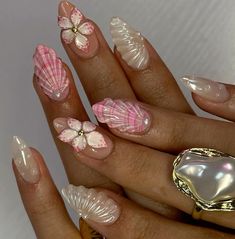 Cutesy Nails, Sliver Nails, Vacay Dress, Sophisticated Nails, Sea Nails, Beachy Nails, Summer Gel Nails, Cute Simple Nails, Fancy Nails Designs