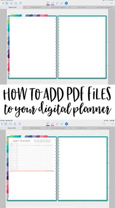 the how to add printable files to your digital planner is shown in this image