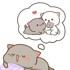 Cute Goma is Doing Family Planning in His Dream | Cute Kawaii 귀여운 음식 그림, Cute Couple Comics, Bear Drawing, Thirty Two