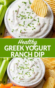 this healthy greek yogurt ranch dip is the perfect appetizer for any party