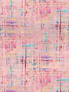 an abstract pink background with multicolored lines