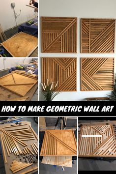 how to make geometric wall art using wood pallets