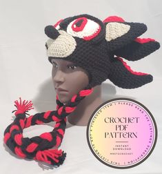 a crochet hat and scarf on a mannequin's head with the word crochet project written below it