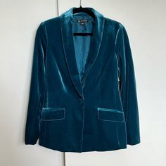 Brand New Teal Velvet Blazer By Inc. It’s On The Thinner Side, So You Can Wear It Most Time Of Year. I Bought A Few Different Sizes And Forgot To Return Them In Time Approx. Measurements Laying Flat For The Small: Bust: 17.5” Waist: 16.5” Length: 27” Teal Velvet, Inc International Concepts, Small Bust, In Time, Blazer Suit, Suit Jacket, Blue Green, Jackets & Coats