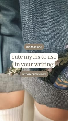 someone is holding their pants with some flowers on the bottom, and text that reads cute myths you didn't know about