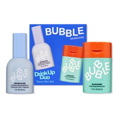 Drink Up Duo Dewy Skin Set - Bubble | Ulta Beauty Bubble Drink, Viral Products, Sephora Skin Care, Beauty Finds, Hydrated Skin, Hydrating Moisturizer, Facial Skin Care Routine, Dewy Skin, Skin Care Kit