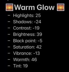 the warning sign for warm glow