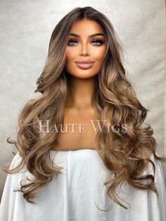 ❤️ 24 Inch Long Straight Womens Wig Human Hair synthetic blend Lace Front Wigs Realistic soft Swiss Lace  Free parting. Part her any side you like!!  ❤️ Soft Luscious Locks. The Highest Grade Of Synthetic Fibres Mixed With Human Hair To Create This Dazzling Head Turner! You Will Receive Endless Compliments!  PLEASE PLEASE NOTE THIS LACE IS SUPER SOFT, DELICATE AND OF THE FINEST QUALITY - THIS MEANS IT CAN EASILY TEAR SO PLEASE HANDLE CAREFULLY ESPECIALLY IF WEARING ACRYLIC NAILS ❤️Heat Resistant Blonde Highlights Lowlights, Wig With Blonde Highlights, Brunette Wig, Best Human Hair Wigs, Highlights Lowlights, Synthetic Fibres, Different Hair Colors, Highlights And Lowlights, Wig Human Hair