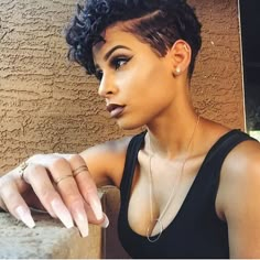 Cut Life, Sassy Hair, Dope Hairstyles, Hair Laid, Short Natural Hair Styles, Love Hair, Pixie Hairstyles